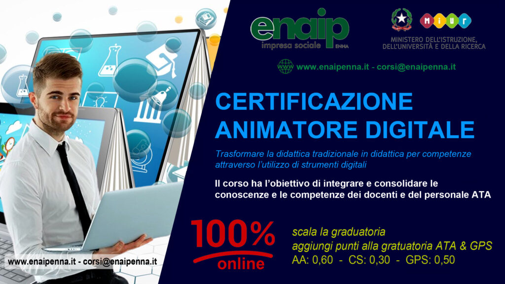Certificazione Animatore Digitale – ATA/GPS – online con attestato