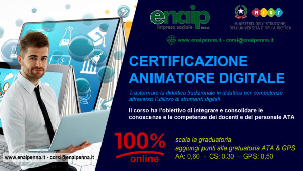 Certificazione Animatore Digitale – ATA/GPS – online con attestato