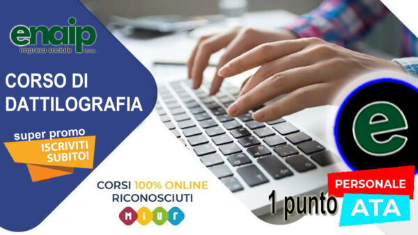 Corso online di Dattilografia con attestato riconosciuto MIUR (1pt ATA)